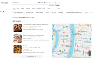 Fiche établissement Google